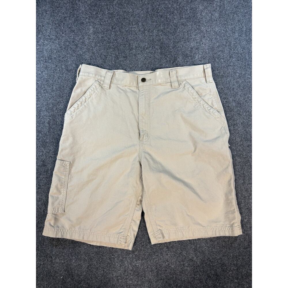 Carhartt Work Shorts Mens Size 38 Tan Original Fit Durable Stitch Carpenter